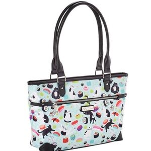 Lily Bloom Sushi And Cats Janet Tote Purse Bag NWT